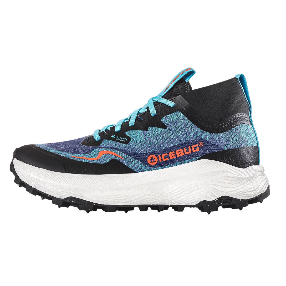 Terrengløpesko med pigger fra IceBug til dame i fargen Iceblue