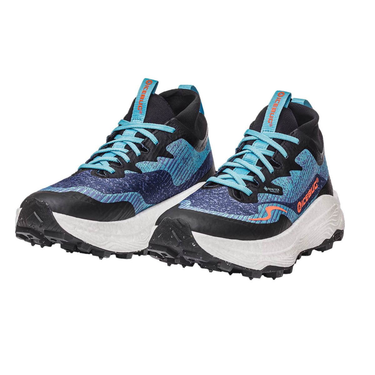 Terrengløpesko med pigger fra IceBug til dame i fargen Iceblue