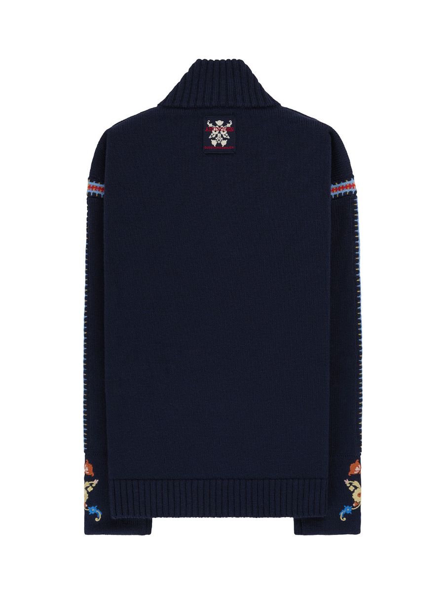 Goffa genser til herre med zip i fargen Gudbrandsdalen