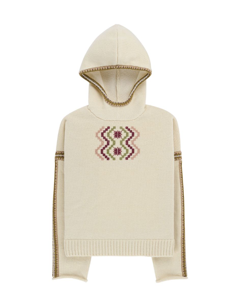 Gommo Hoodie til dame med broderi inspirert fra Telemark