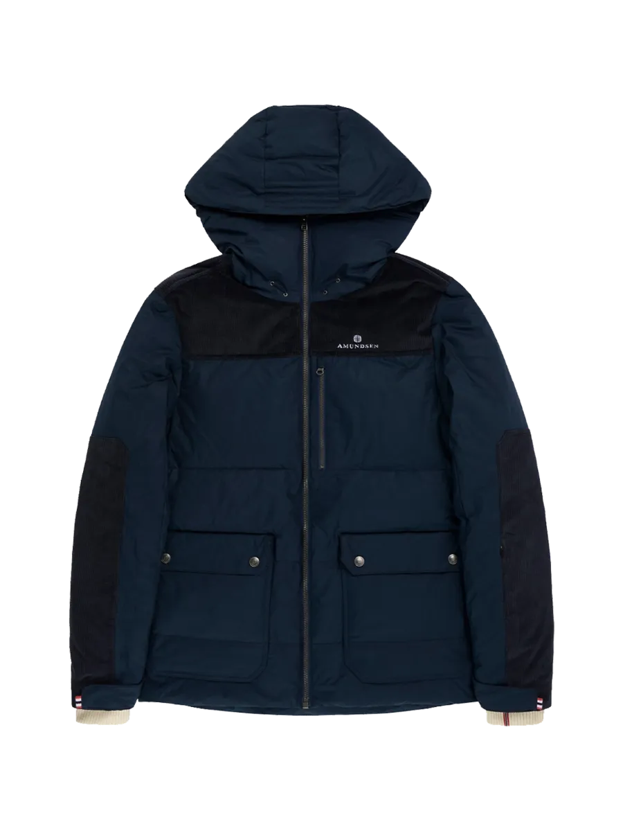 Amundsen Groomer Jacket Mens i fargen Faded Navy. Varm dunjakke herre