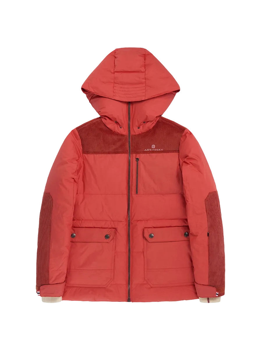 Amundsen Groomer Jacket Womens i fargen Weathered Red. Varm dunjakke dame