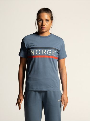 OL Norway t-skjorte til dame med Norge på brystet fra Craft i fargen Teal