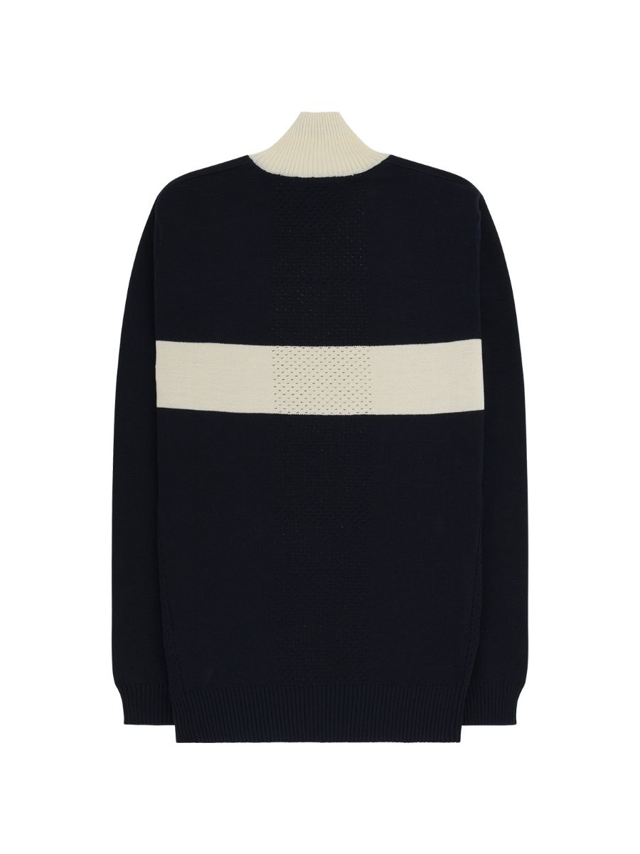 Lekker og allsidig genser til herre med glidelås i halsen i fargen Faded Navy fra Amundsen Sports