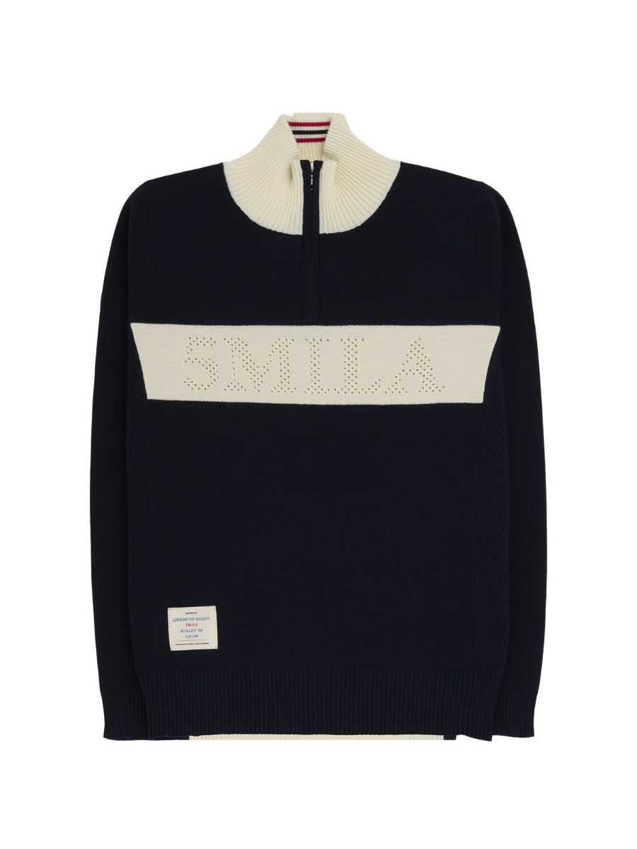 Lekker og allsidig genser til dame med glidelås i halsen i fargen Faded Navy fra Amundsen Sports