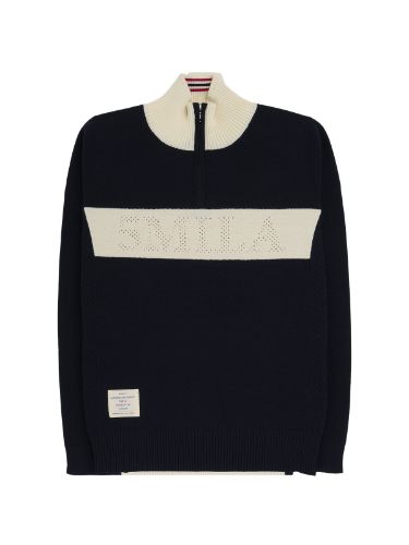 Lekker og allsidig genser til dame med glidelås i halsen i fargen Faded Navy fra Amundsen Sports