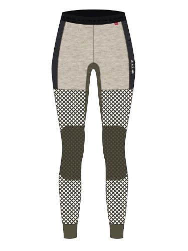 Longs med ullnetting fra Aclima i fargen Tarmac Beige Melange Jet Black til damee