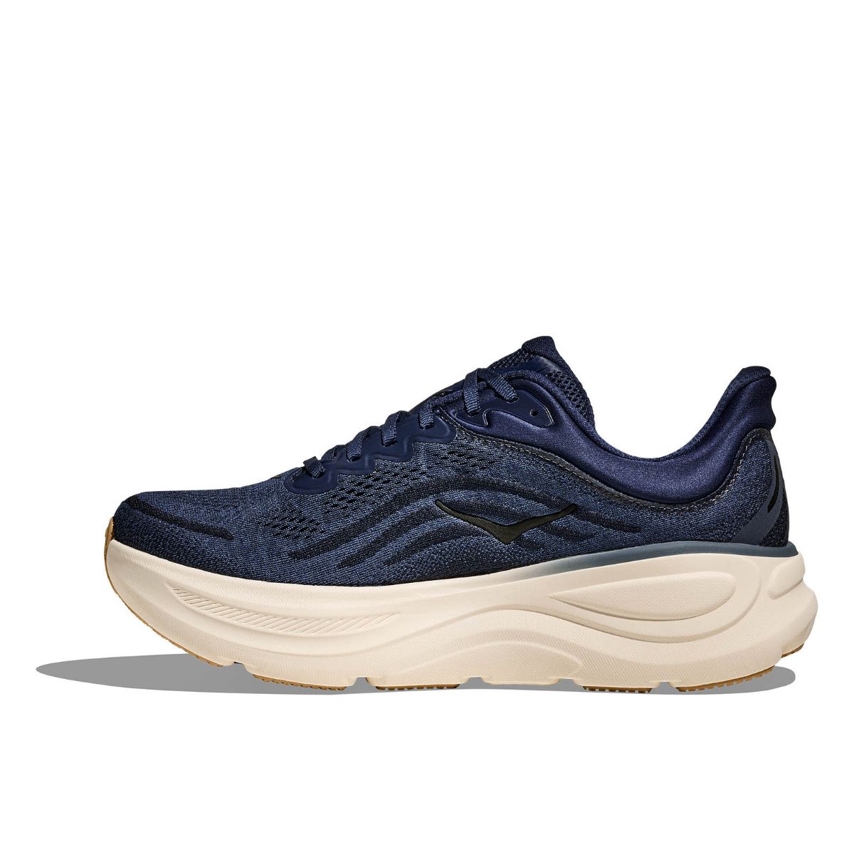 Allsidig og godt dempet løpesko fra Hoka til herre. Bondi 9 i fargen Midnight Blue Varsity Navy