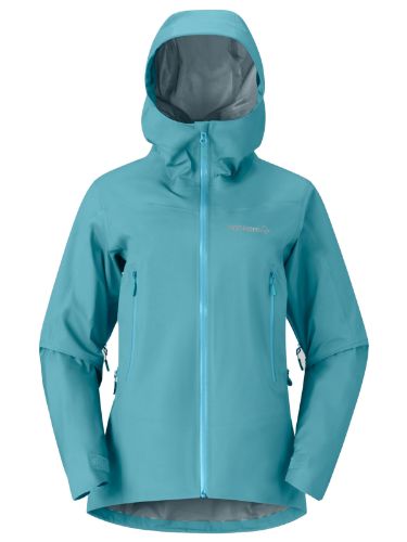 Allsidig og robust skalljakke til dame fra Norrøna i fragen Brittany Blue