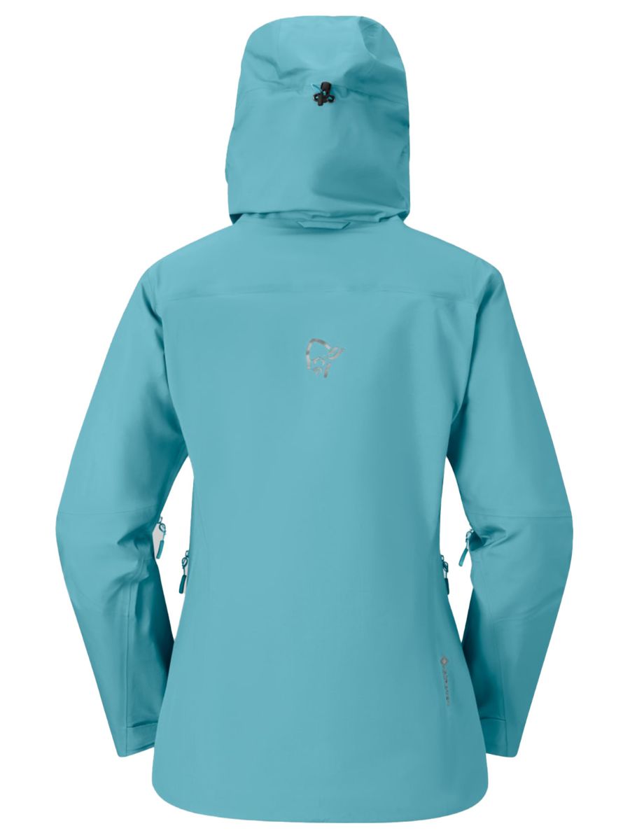 Allsidig og robust skalljakke til dame fra Norrøna i fragen Brittany Blue