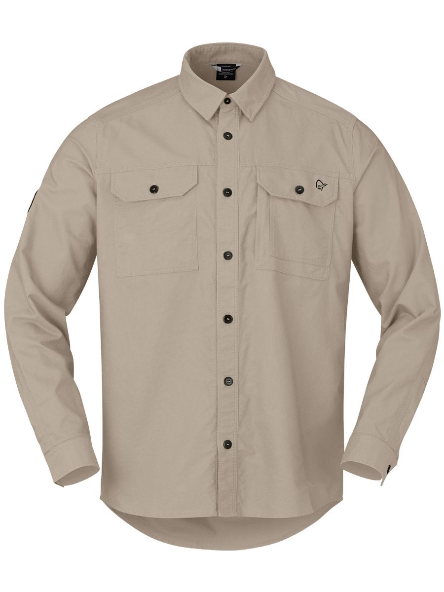 Klassisk og slitesterk skjorte til herre fra Norrøna i fargen Winter Twig