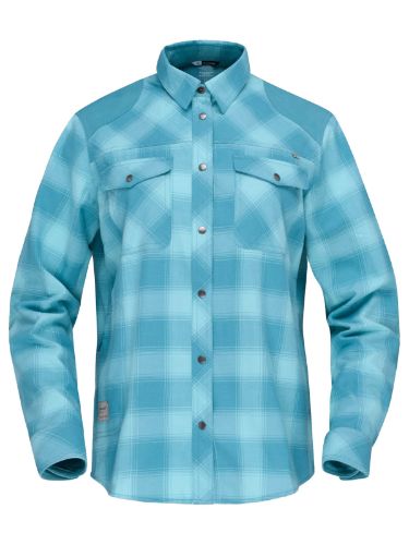 Klassisk og allsidig flannelskjorte til dame fra Norrøna i fargen Brittany Blue