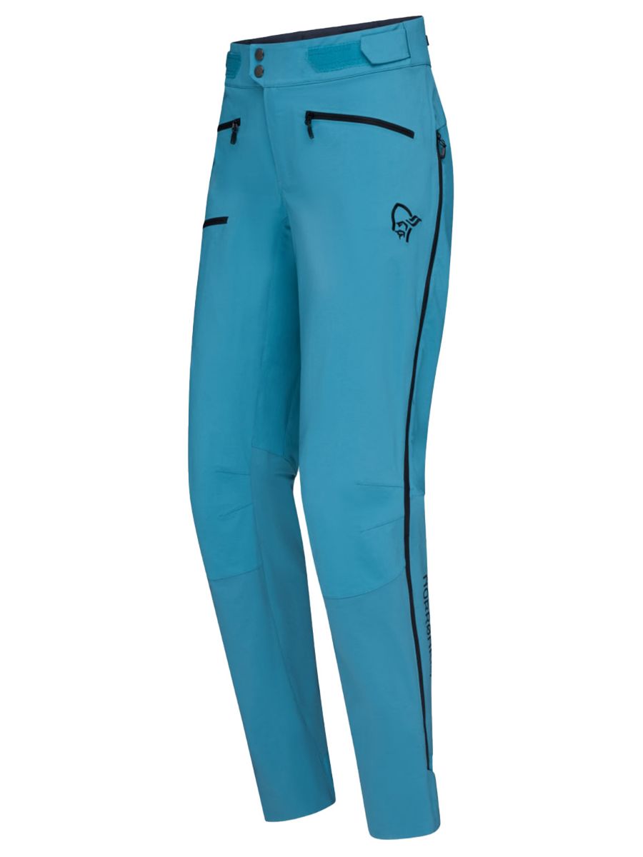Fleksibel, robust og allsidig turbukse til dame fra Norrøna i fargen Brittany Blue