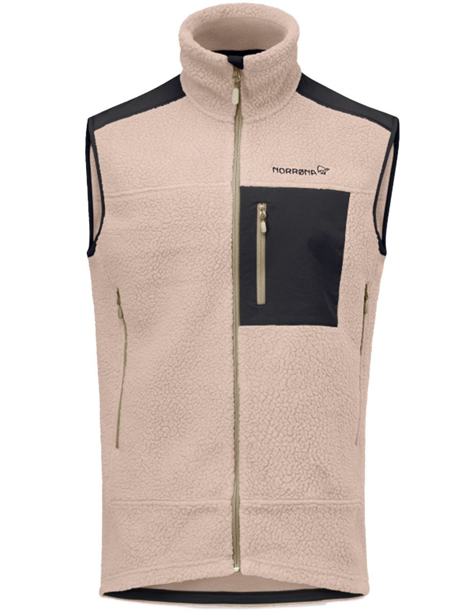 Fleecevest til herre fra Norrøna i fargen Winter Twig