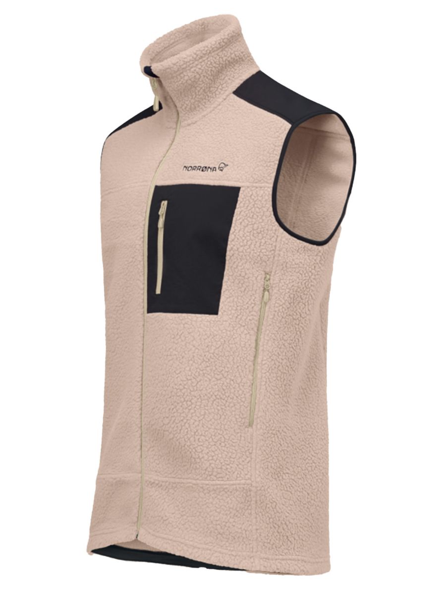 Fleecevest til herre fra Norrøna i fargen Winter Twig