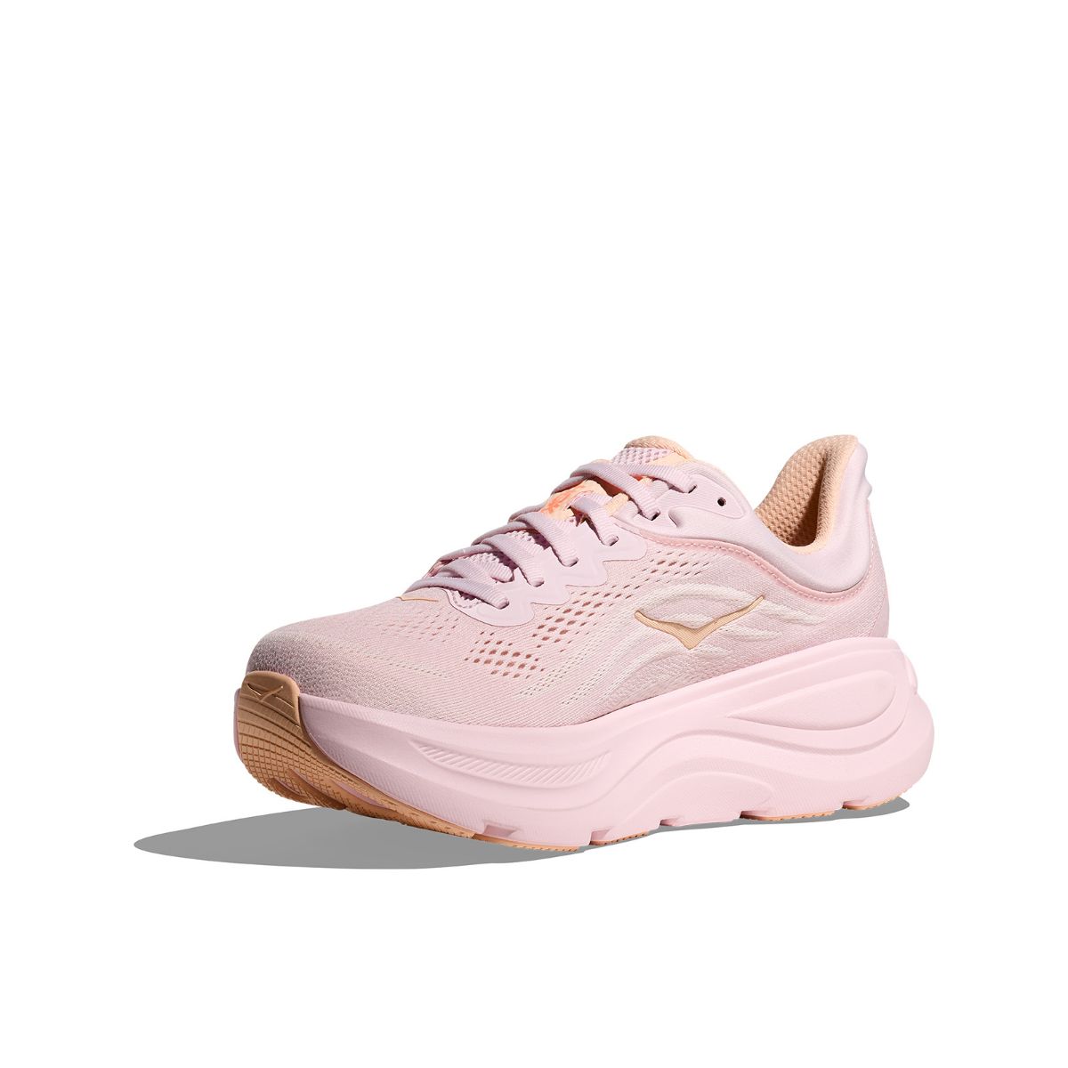 Løpesko til dame fra Hoka i fargen Lilac Cream Tangerine Glow. Allsidig og godt dempet sko