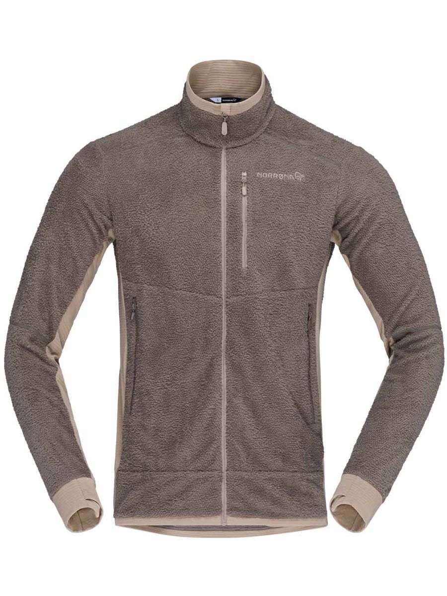 Fleecejakke til herre fra Norrøna i fargen Bungee Cord Winter Twig