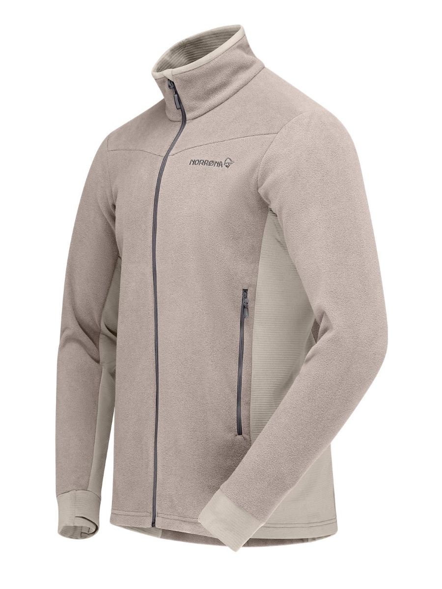 Fleecejakke til herre fra Norrøna i fargen Winter Twig