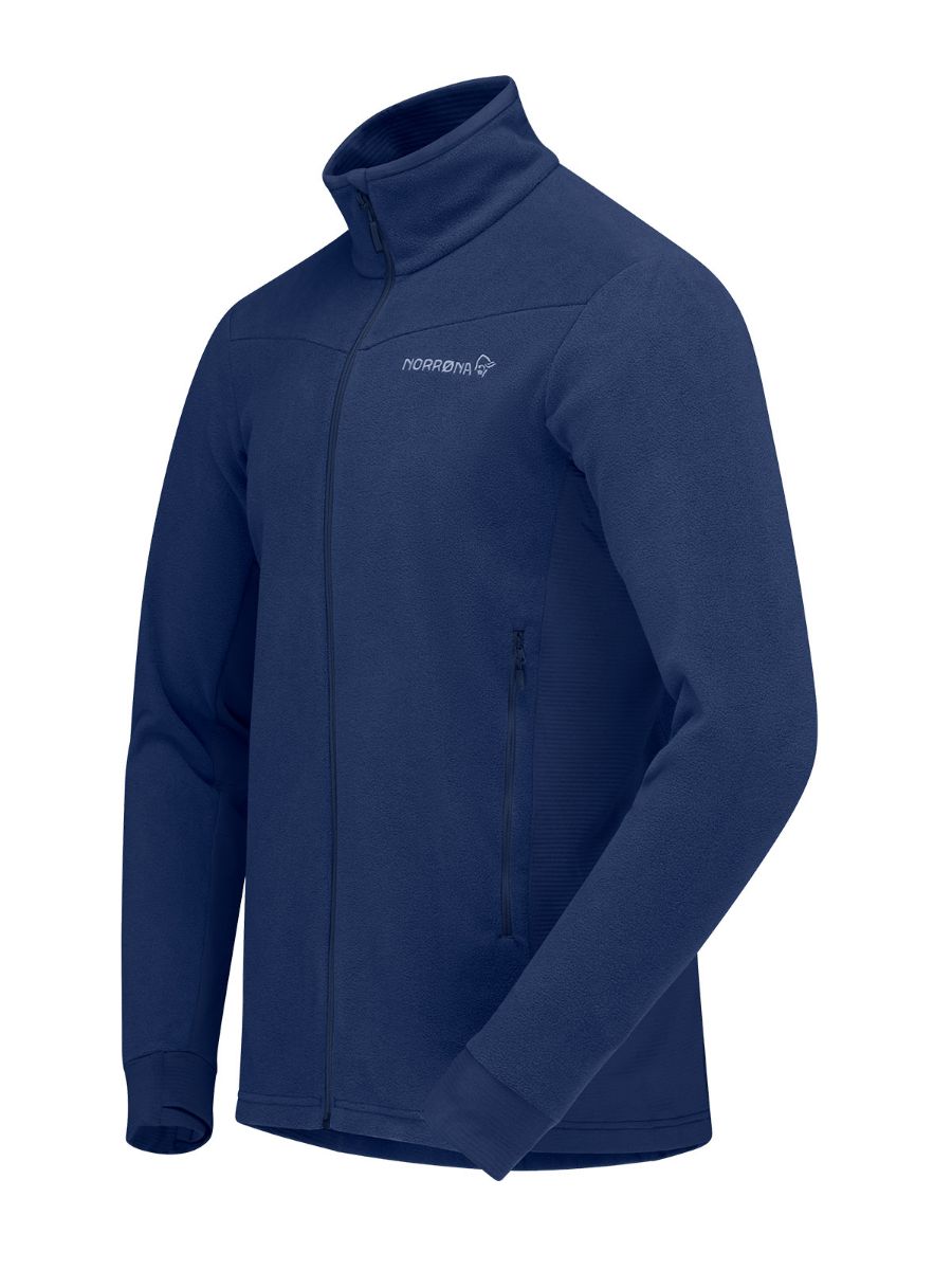Klassisk fleecejakke til herre fra Norrøna med god varme og tekniske egenskaper