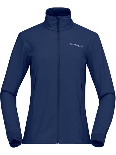 Klassisk og teknisk fleecejakke til dame fra Norrøna i fargen Indigo Night