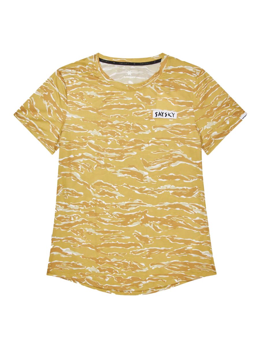 Treningsoverdel til dame fra SaySky i fargen Yellow Camo