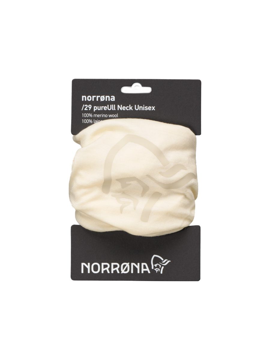 Hals fra Norrøna i fargen Whisper White i 100% ull