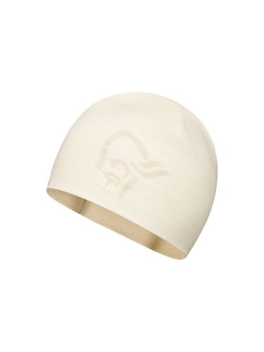 Lue i ull fra Norrøna til dame og herre i fargen Whisper White