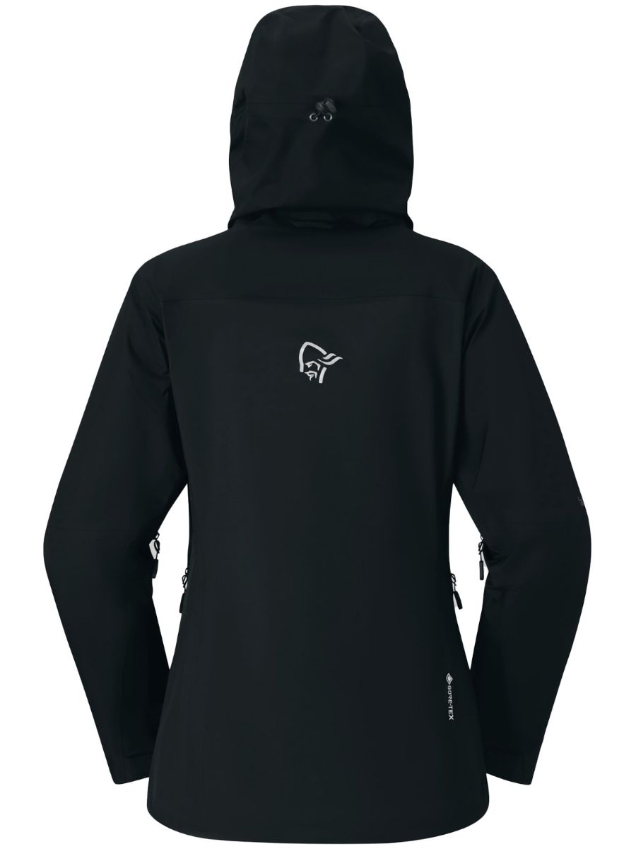 Allsidig skalljakke til dame fra Norrøna i fargen Caviar Black