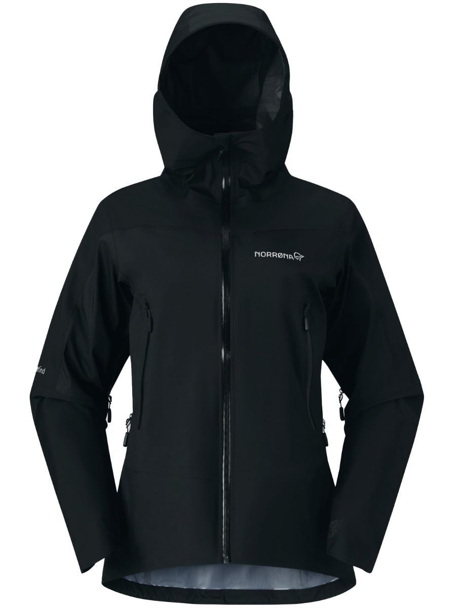 Allsidig skalljakke til dame fra Norrøna i fargen Caviar Black