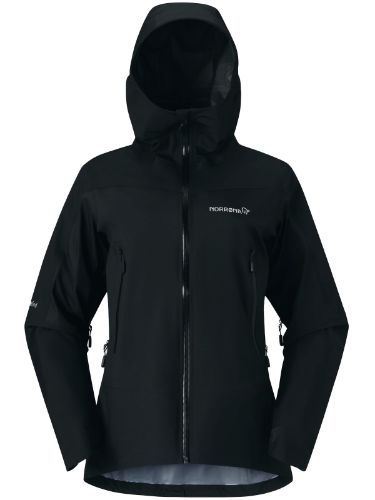 Allsidig skalljakke til dame fra Norrøna i fargen Caviar Black