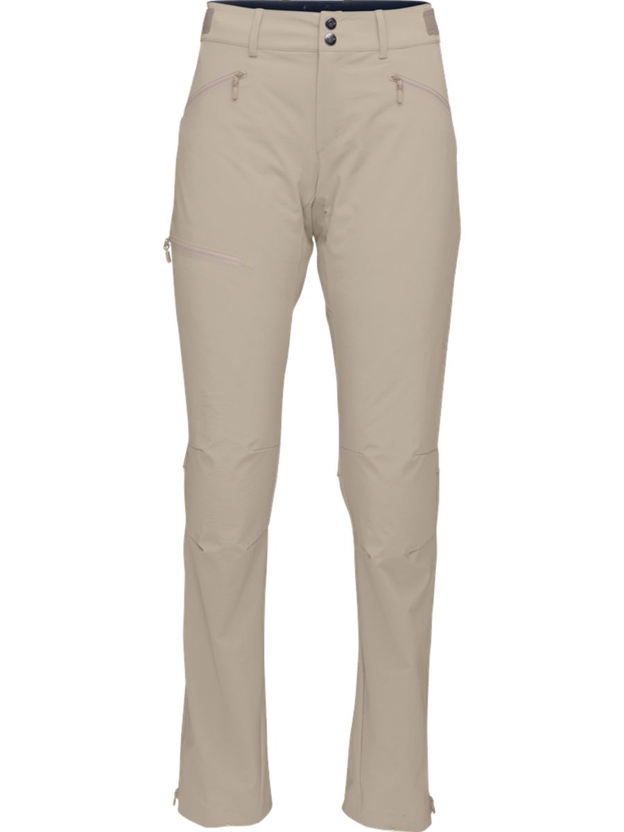 Allsidig softshellsbukse til dame fra Norrøna i fargen Winter Twig