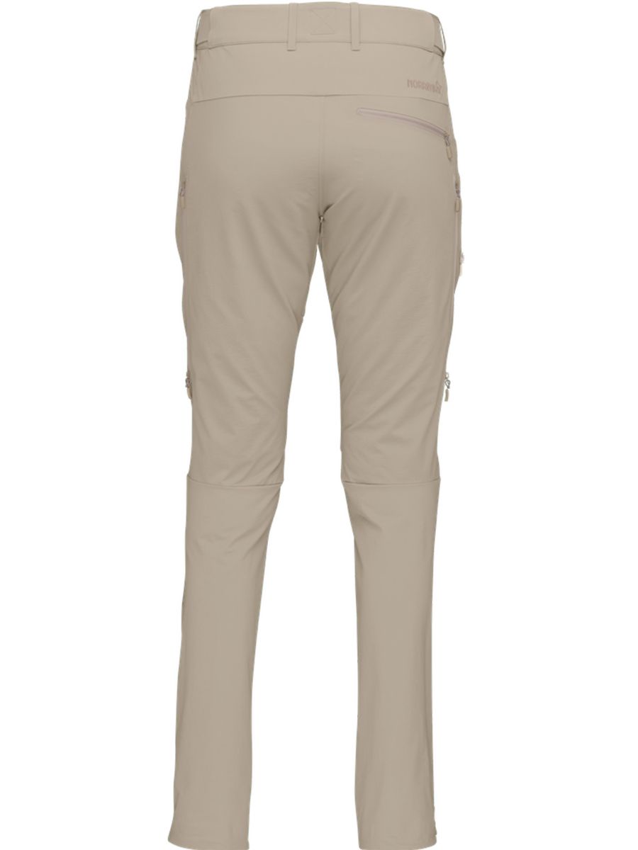 Allsidig softshellsbukse til dame fra Norrøna i fargen Winter Twig