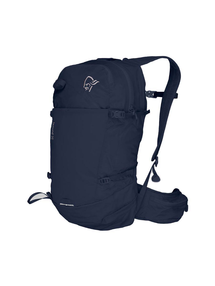 Lett og romslig ryggsekk fra Norrøna i fargen Indigo Night som rommer 20L