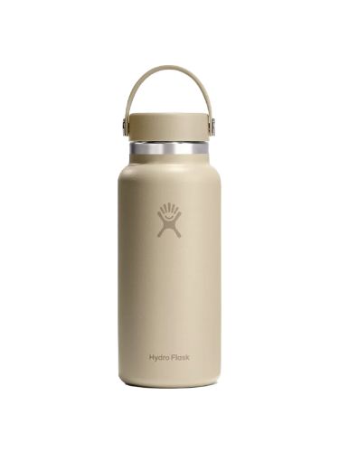 Stor termoflaske fra Hydro Flask i fargen Oat, som rommer 946ml