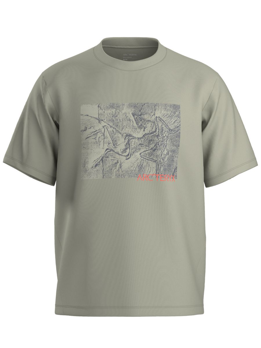 Bomullst-skjorte til herre med print på brystet