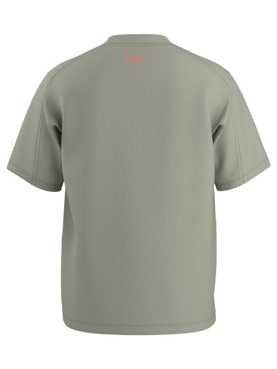 Bomullst-skjorte til herre med print på brystet