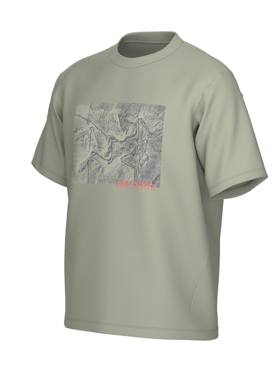 Bomullst-skjorte til herre med print på brystet