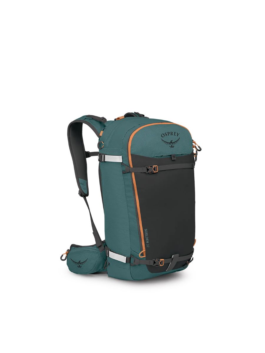 Praktisk og romslig dagstursekk fra Osprey som kan bære snowboard eller slalomski!