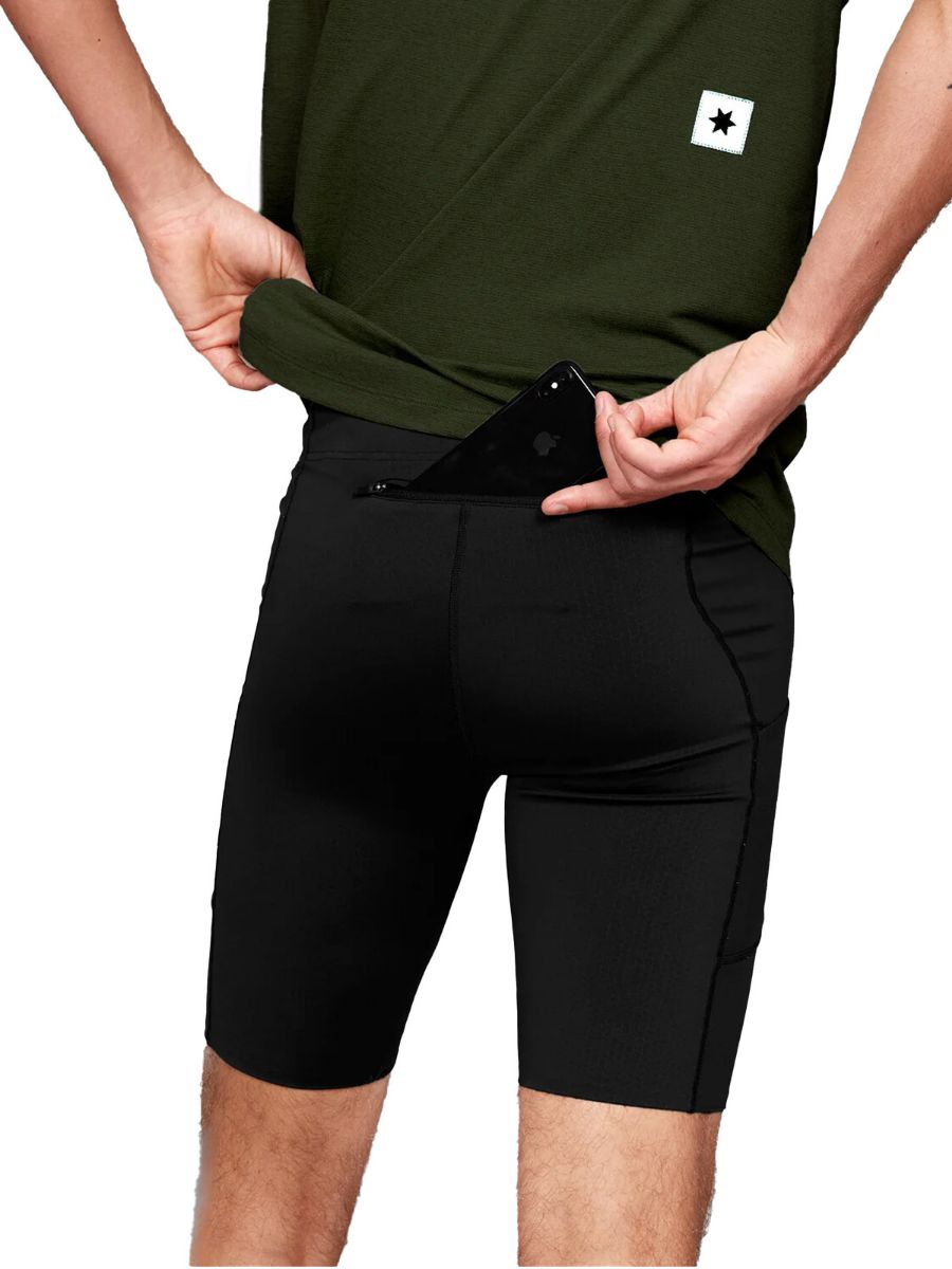 Kortere treningsshorts fra SaySky i fargen Black til herre