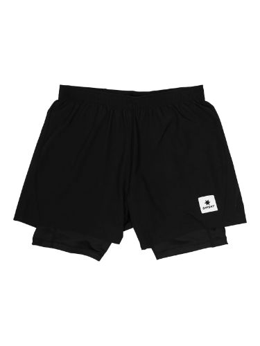2 in 1 løpeshorts til herre fra SaySky i fargen Black