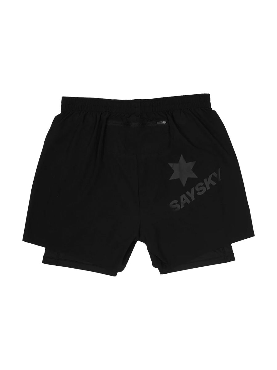 2 in 1 løpeshorts til herre fra SaySky i fargen Black
