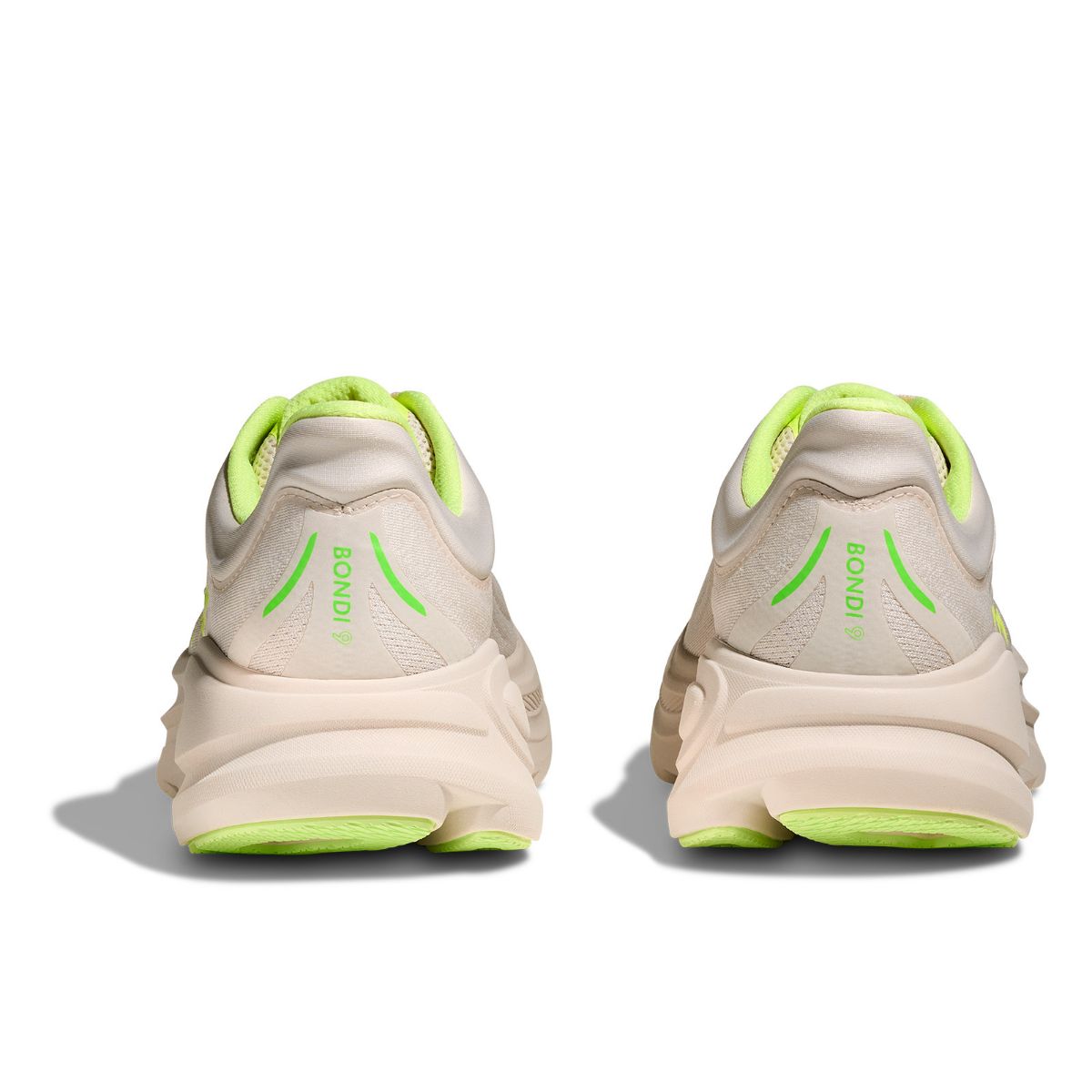 Bondi 9, fulldempet løpesko til herre fra Hoka i fargen Gorut Neon Yuzu