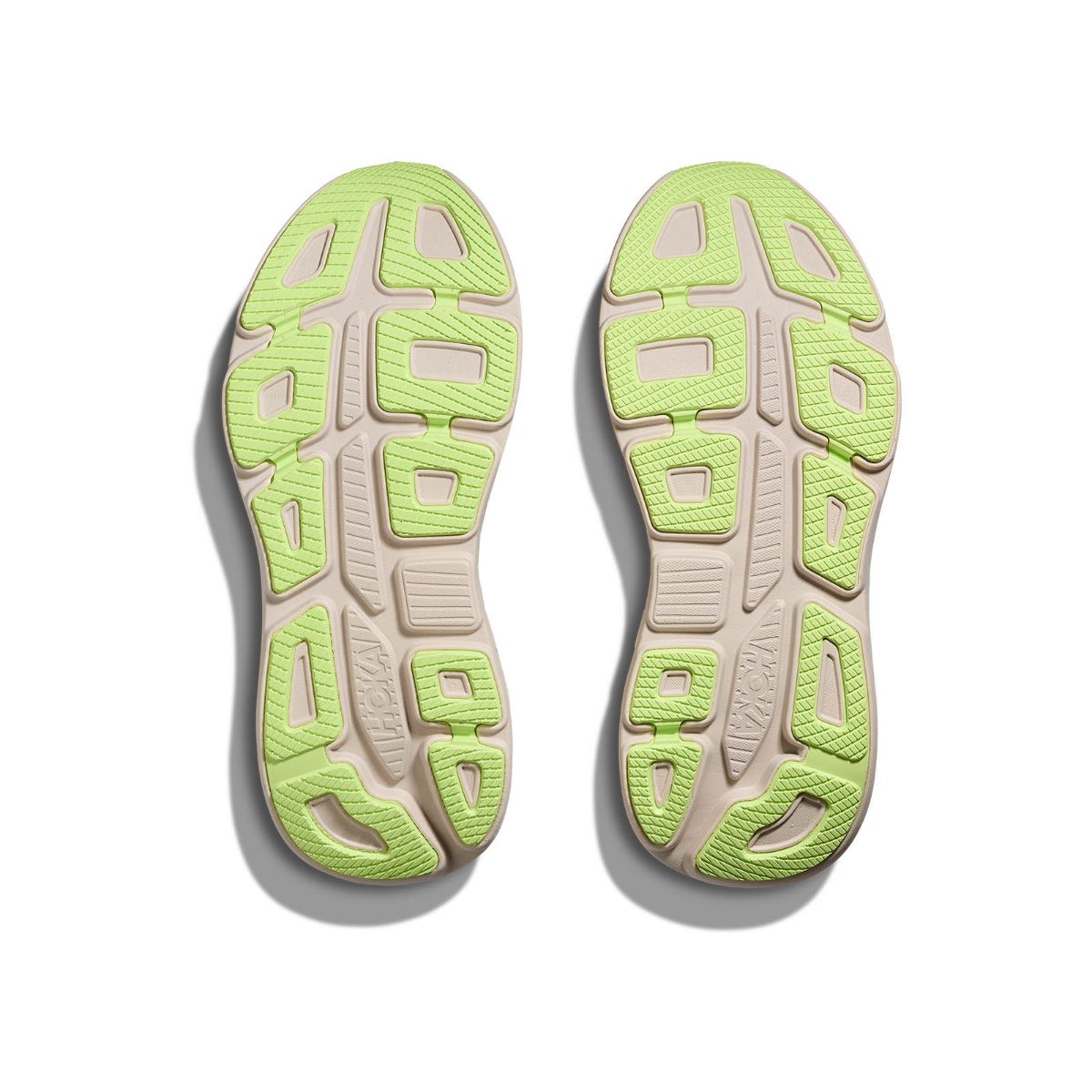 Bondi 9, fulldempet løpesko til herre fra Hoka i fargen Gorut Neon Yuzu