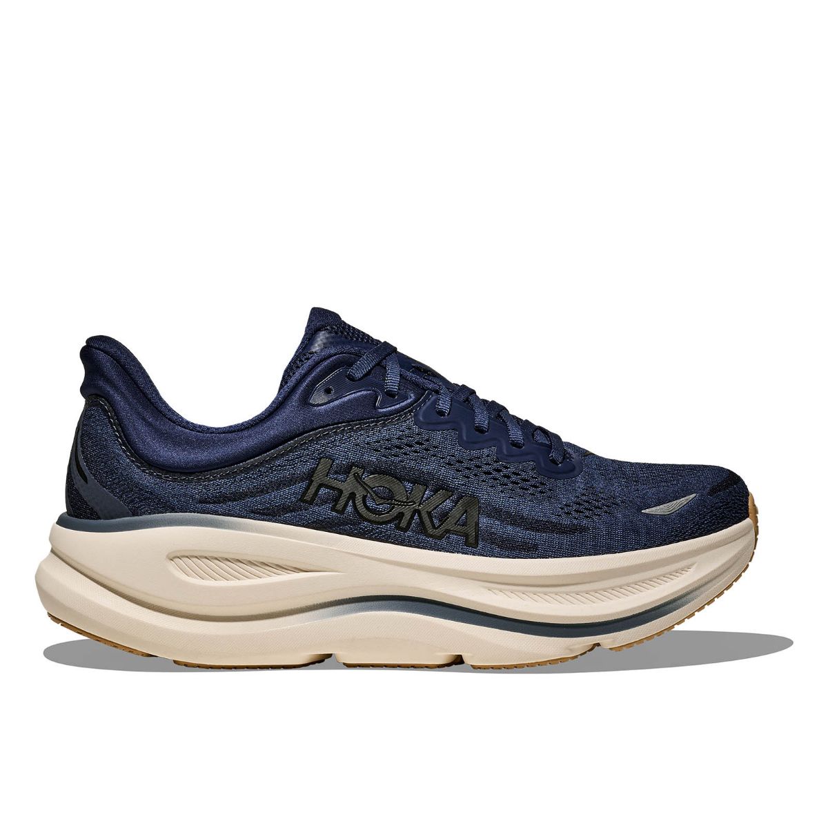 Bondi 9 Wide til herre fra Hoka i fargen Midnigth Blue Varsity Navy