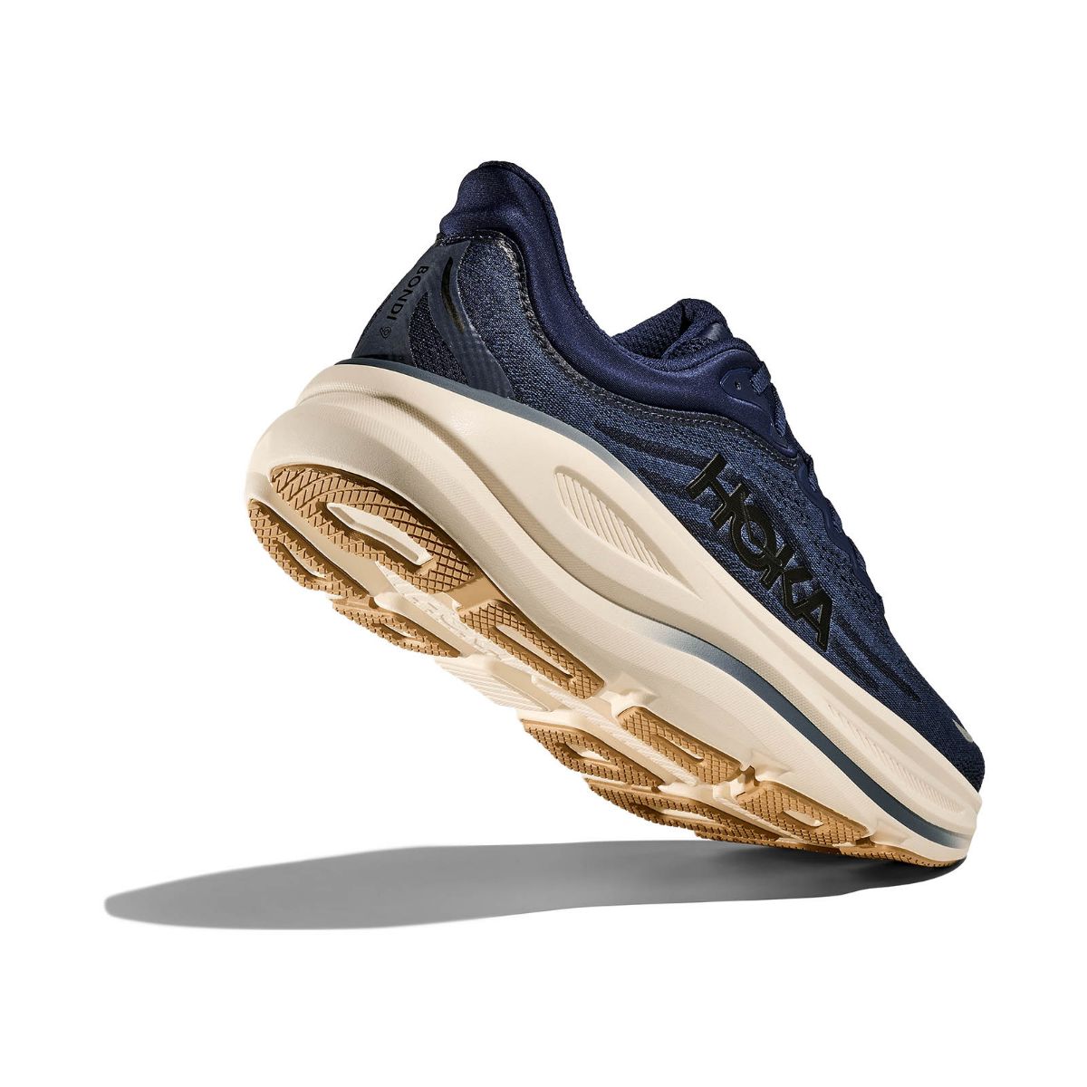 Bondi 9 Wide til herre fra Hoka i fargen Midnigth Blue Varsity Navy