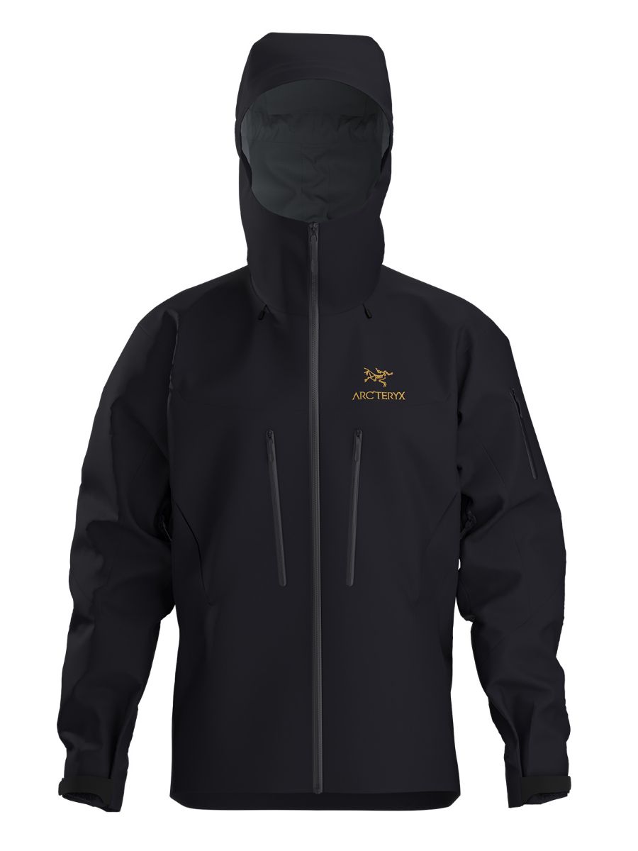 Robust og slitesterk skalljakke til herre fra Arcteryx i fargen 24k Black