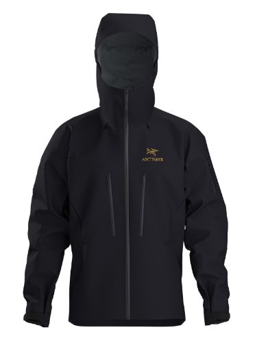 Robust og slitesterk skalljakke til herre fra Arcteryx i fargen 24k Black