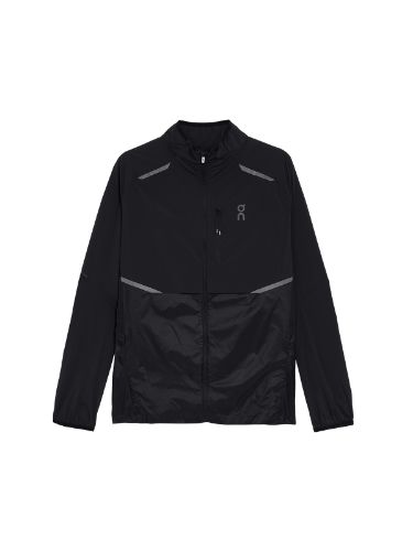 Vindtett jakke fra On til herre, perfekt for løping