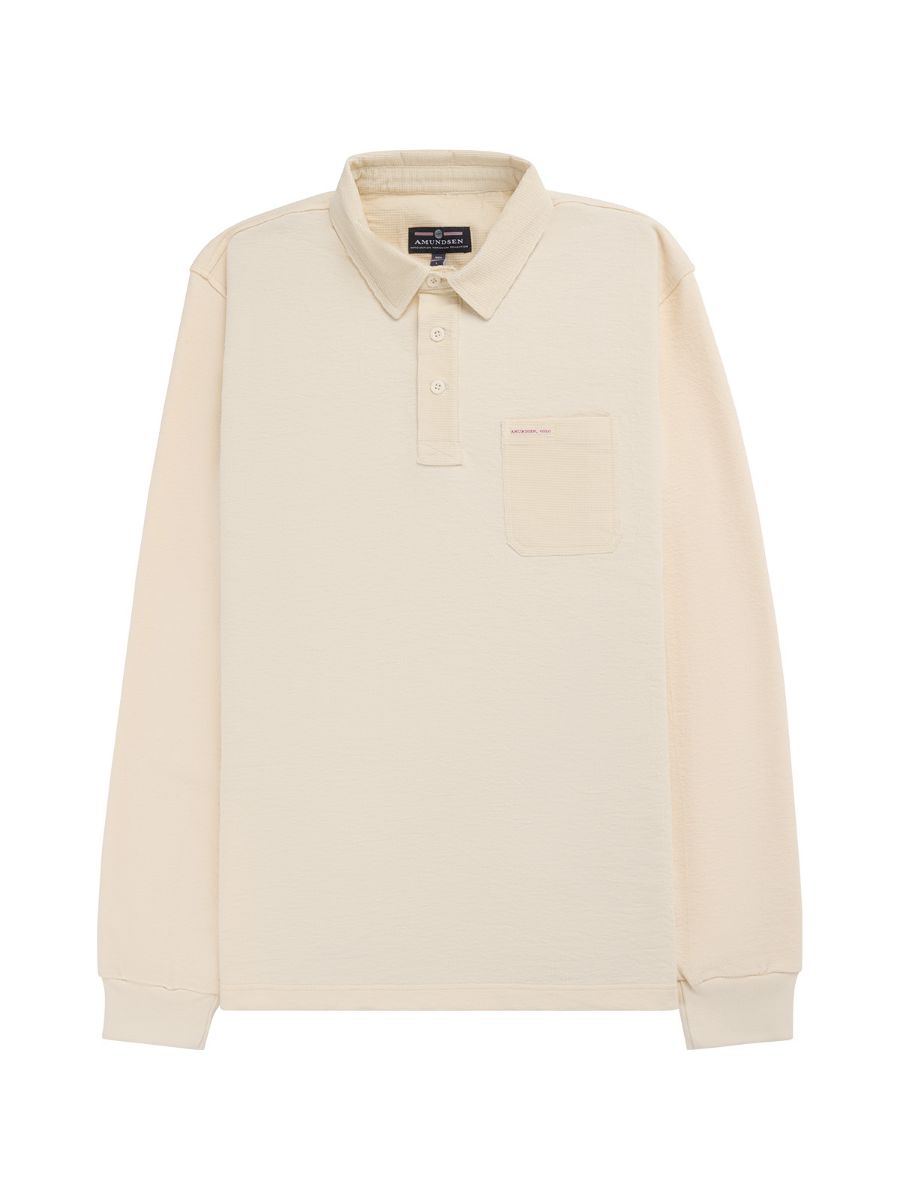 Lett genser i bomull til herre fra Amundsen i fargen Oatmeal