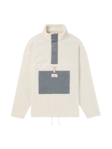 Fleecegenser fra Amundsen med detaljer i cord